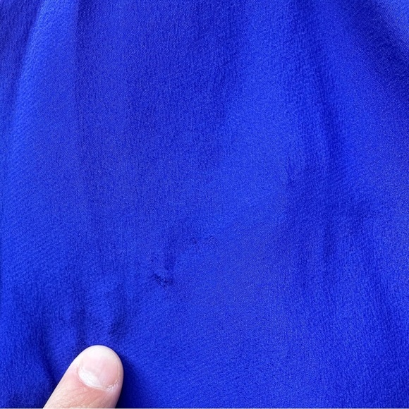 Vintage 100% Silk Sequin Embellished Royal Blue Green Tropical Button Down🌴 - Picture 7 of 8